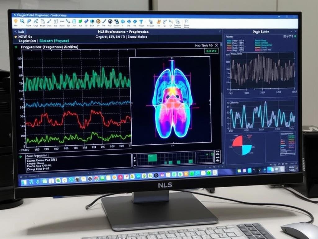 NLS biorezonans frekans analizi ekranı