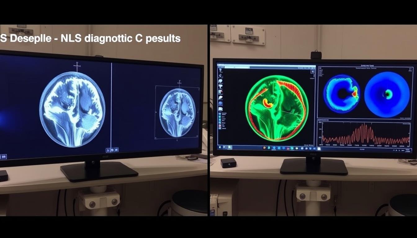 Porównanie wyników badania biorezonansu magnetycznego i diagnostyki NLS na ekranie komputera