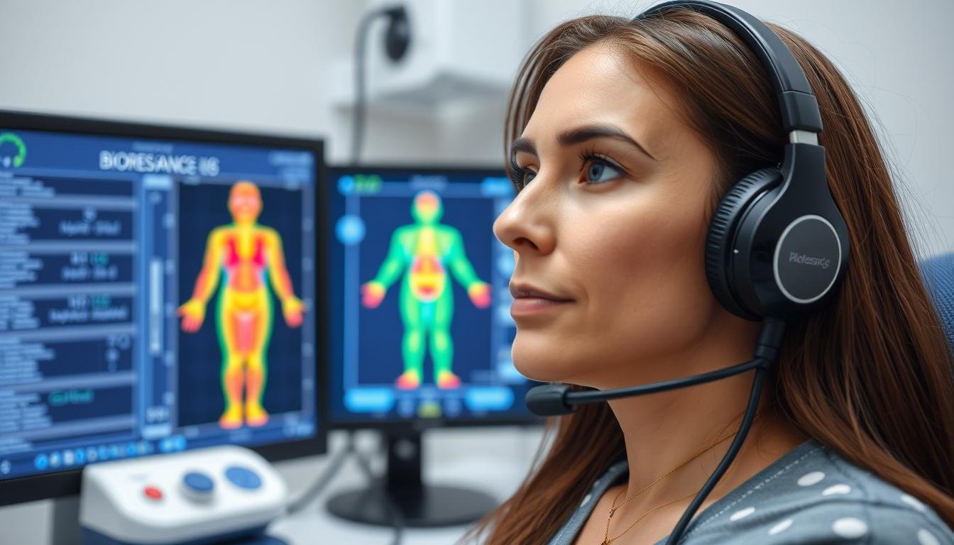 Urządzenie do biorezonansu badania NLS podczas diagnostyki pacjenta