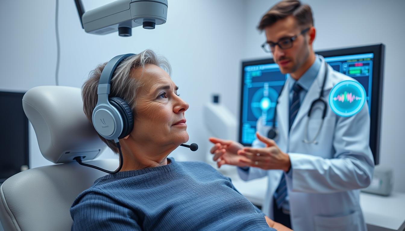 Badanie biorezonansem - pacjent podczas diagnostyki biorezonansowej