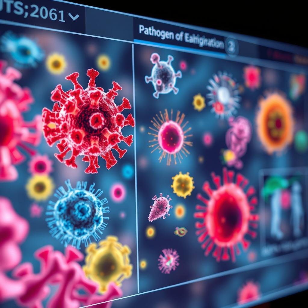 Wizualizacja patogenów wykrytych przez nieliniową diagnostykę NLS