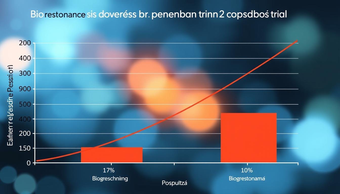 Wykres porównujący skuteczność biorezonansu z placebo w badaniach naukowych