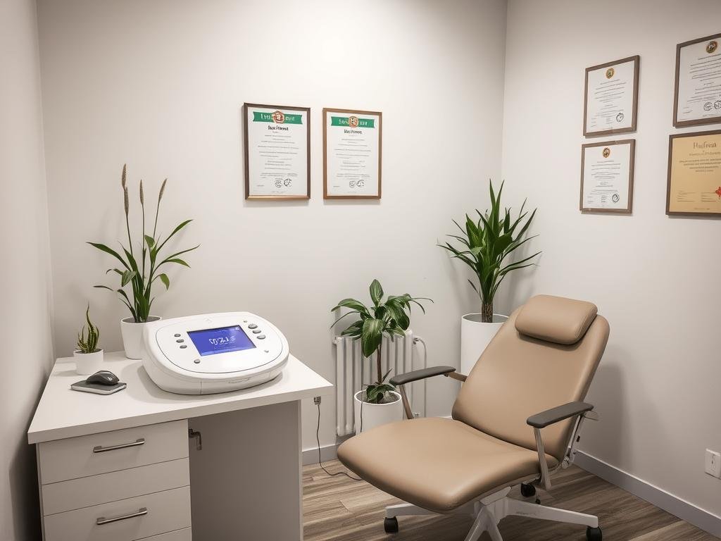 Gabinet Bio-Forma w Łodzi - sala zabiegowa z urządzeniem do biorezonansu