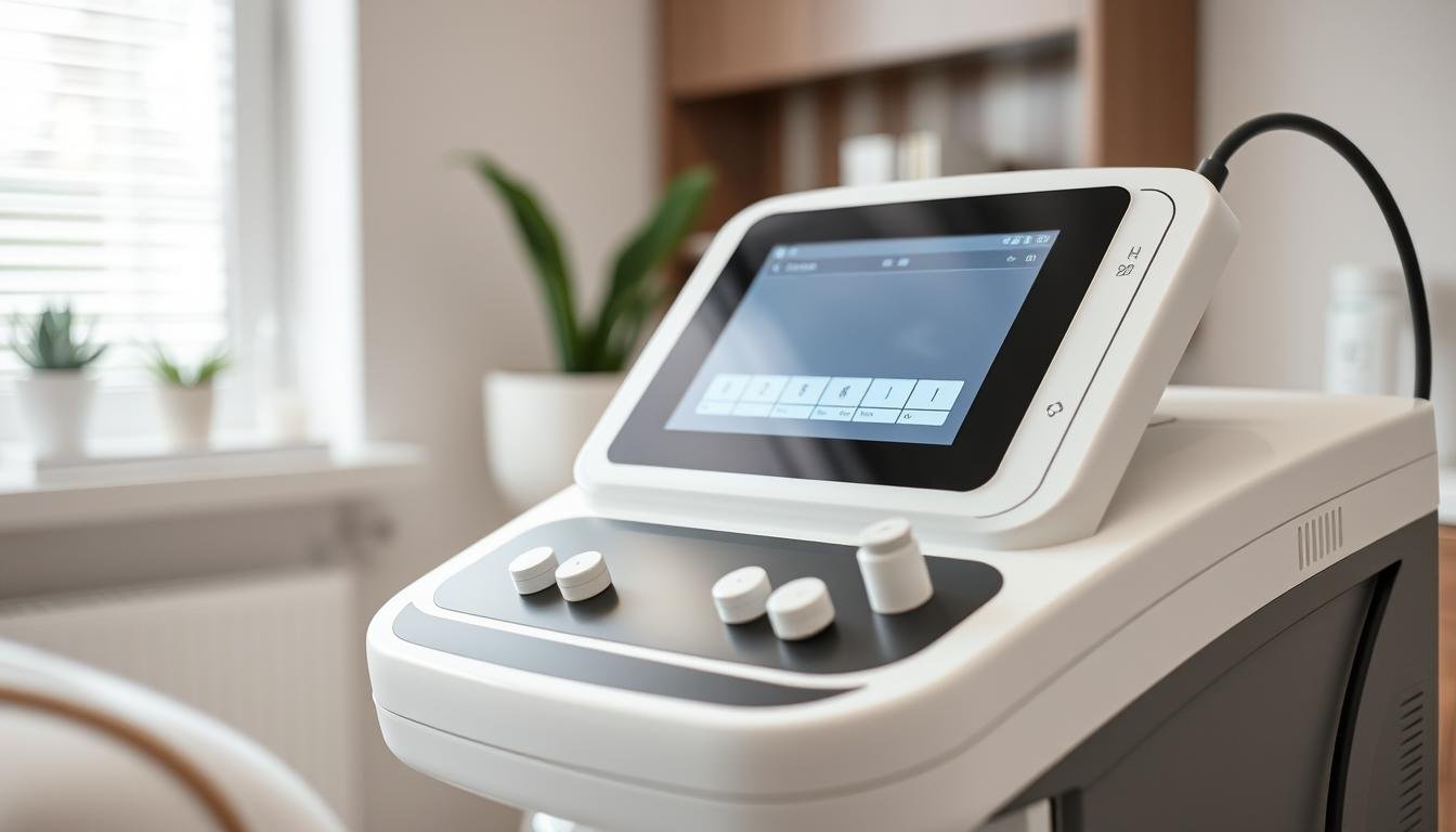 Najlepsze urządzenia do biorezonansu 2025: Ranking i porównanie 1 Nowoczesne urządzenie do biorezonansu 2025 z wyświetlaczem dotykowym i elektrodami