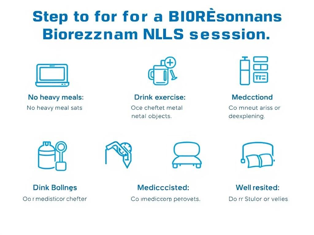 Przygotowanie do badania Biorezonansem NLS - infografika Przygotowanie do badania Biorezonansem NLS - infografika