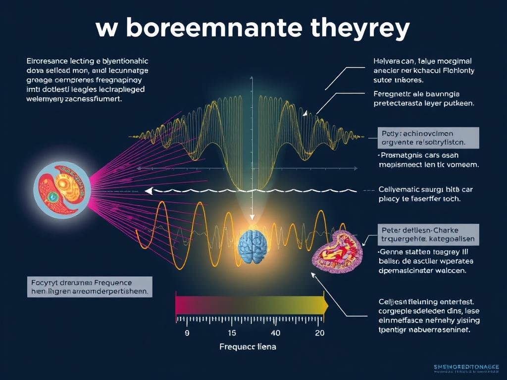 Schemat przedstawiający zasadę działania Biorezonans i częstotliwości elektromagnetyczne
