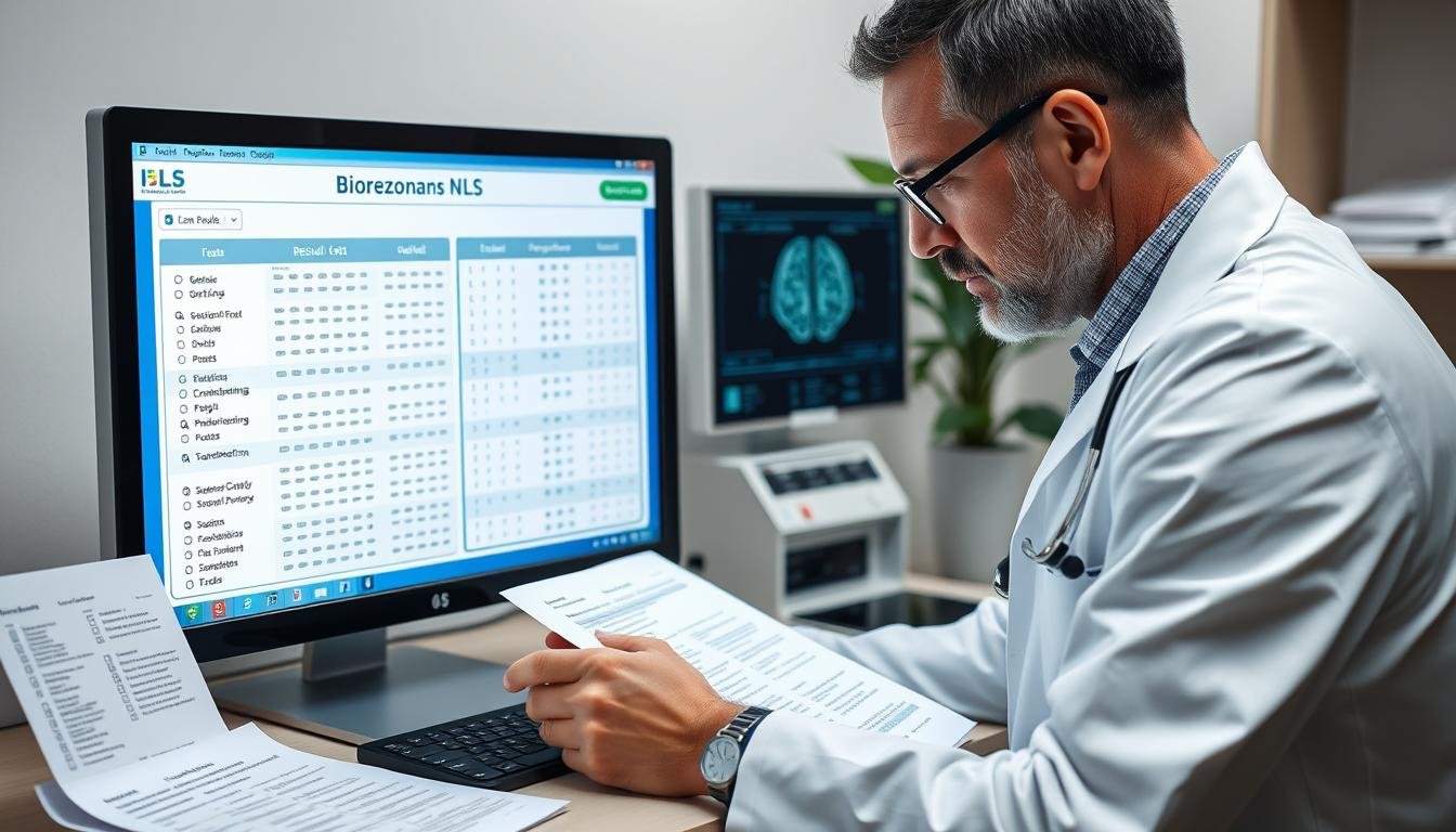 Specjalista analizujący wyniki badania Biorezonansem NLS i porównujący je z tradycyjnymi testami psychologicznymi Specjalista analizujący wyniki badania Biorezonansem NLS i porównujący je z tradycyjnymi testami psychologicznymi