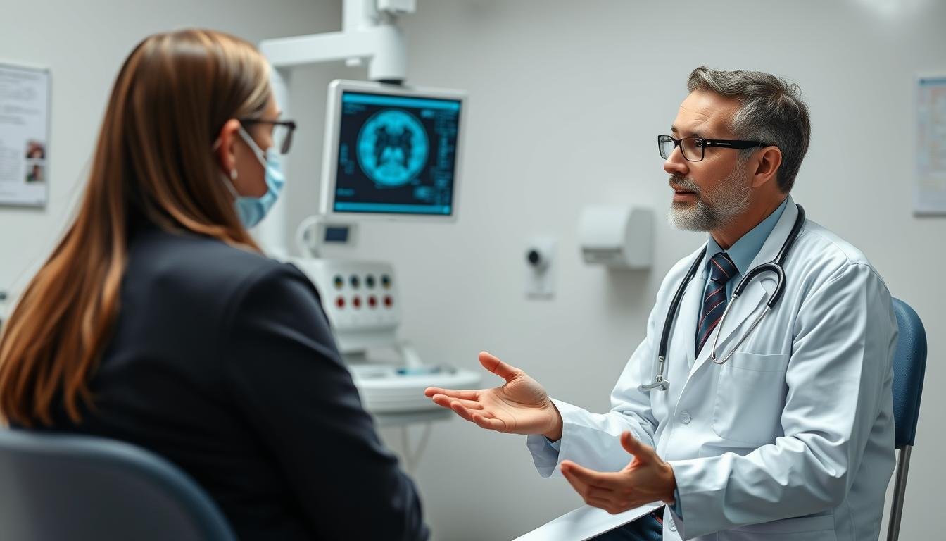Specjalista odpowiadający na pytania pacjenta o Biorezonans NLS
