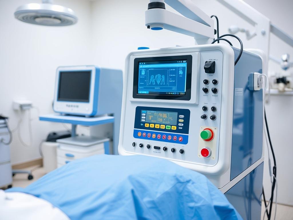 Biorezonans magnetyczny vs. Elektryczny – Kluczowe Różnice i Zastosowania 1 Urządzenie do biorezonansu magnetycznego z elektrodami i panelem sterowania