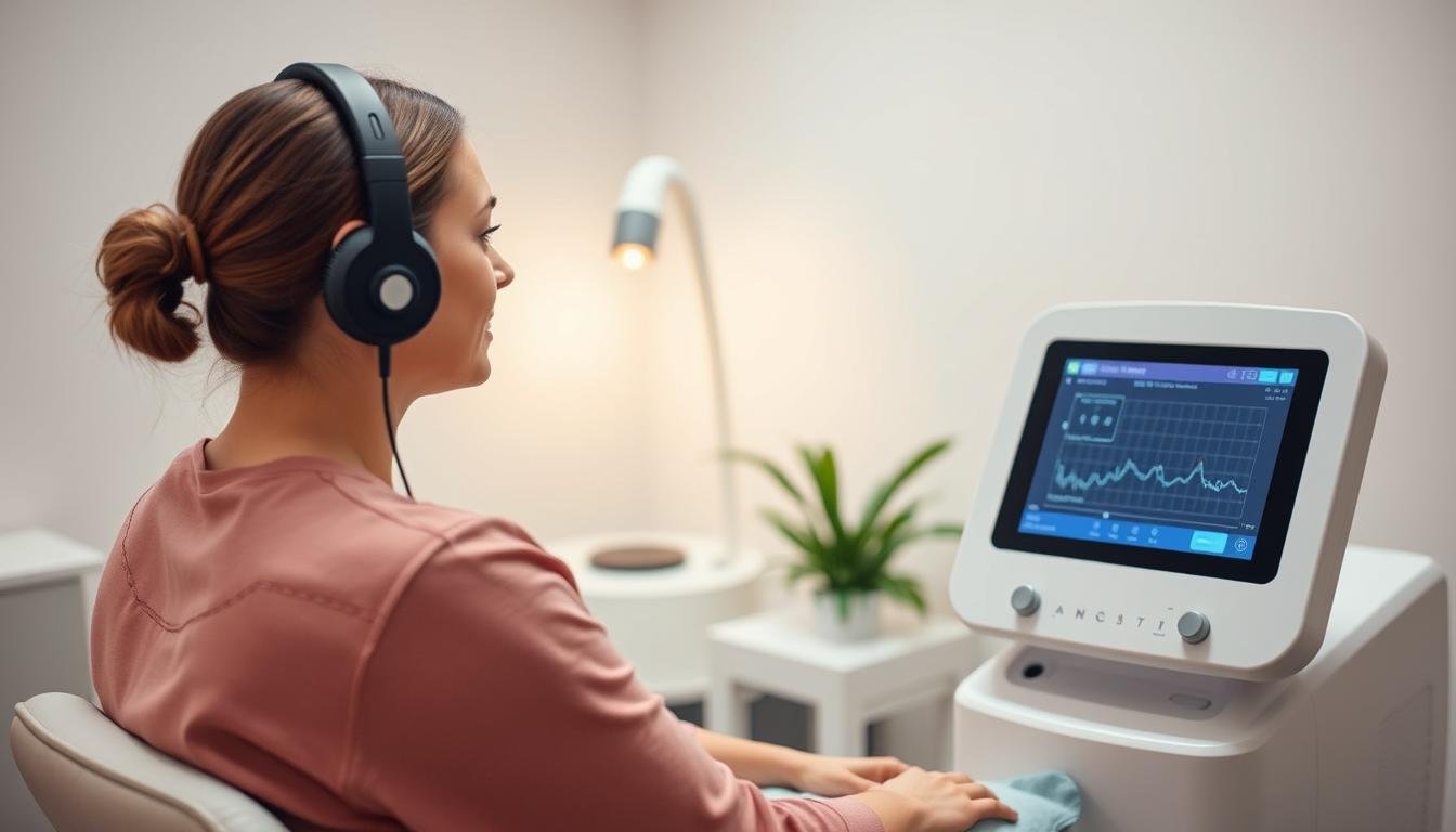 Urządzenie do biorezonansu podczas sesji diagnostycznej