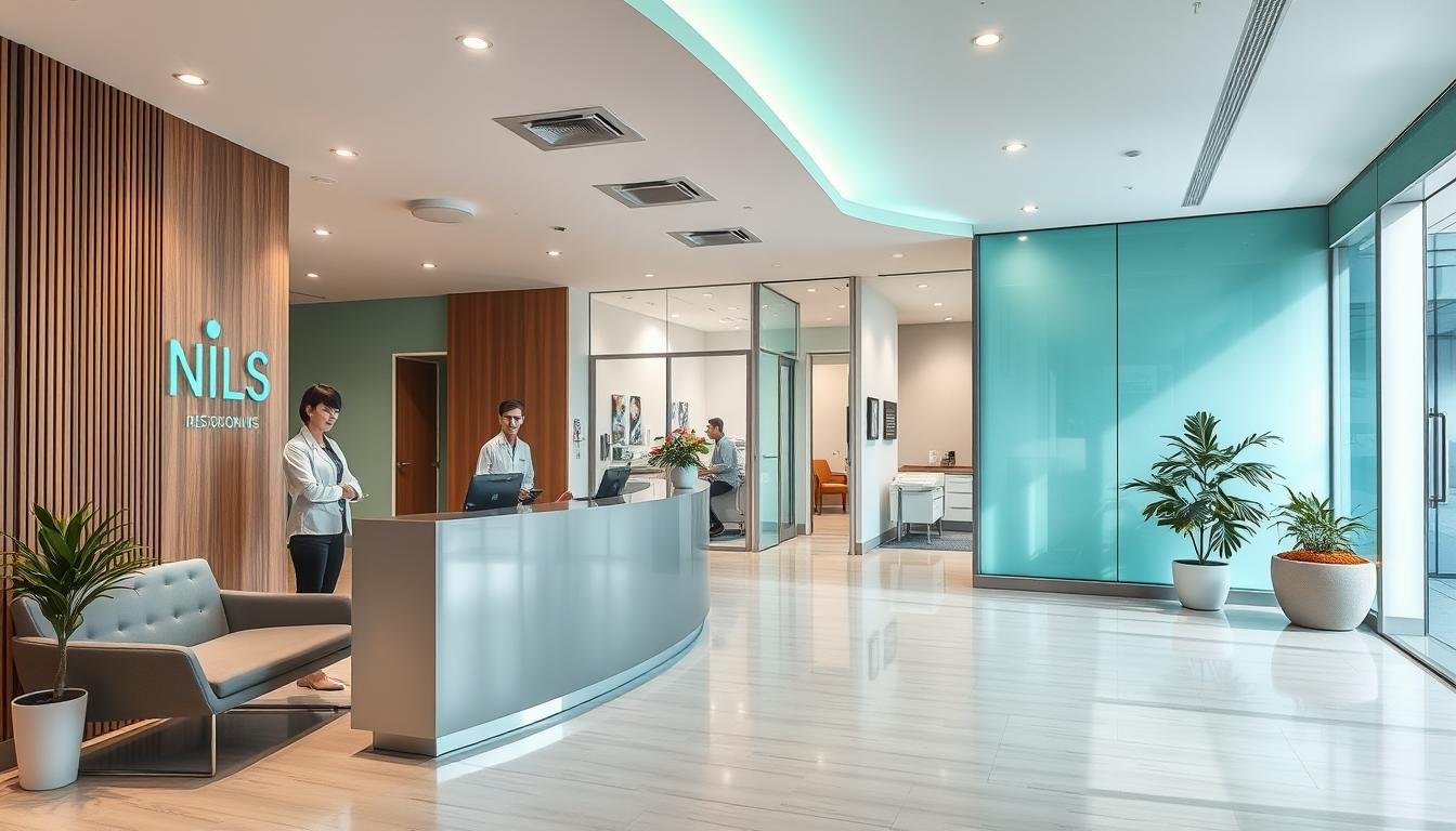 Centrum diagnostyki Biorezonansu NLS - recepcja i sala zabiegowa Centrum diagnostyki Biorezonansu NLS - recepcja i sala zabiegowa