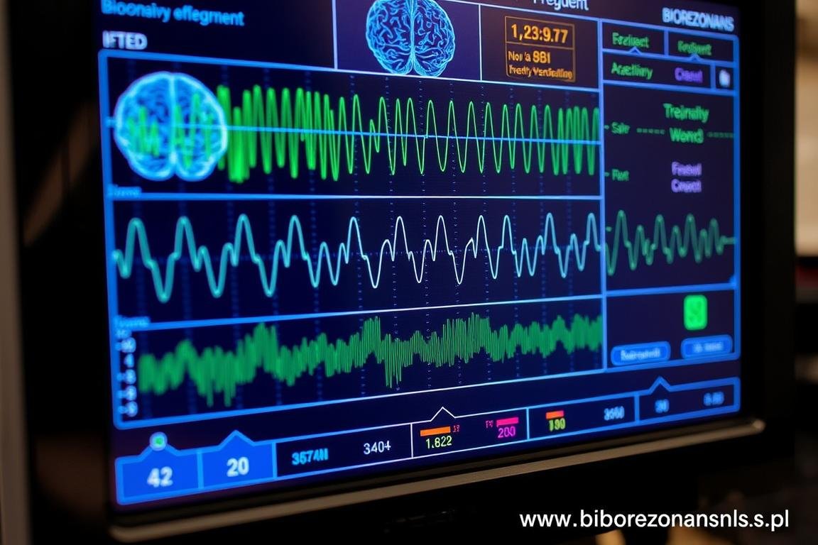 Efekty terapii Biorezonansem NLS widoczne na monitorze urządzenia Efekty terapii Biorezonansem NLS widoczne na monitorze urządzenia
