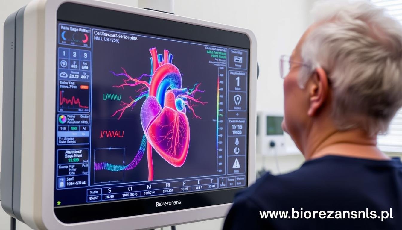 Ekran diagnostyczny urządzenia Biorezonans NLS pokazujący analizę układu sercowo-naczyniowego seniora Ekran diagnostyczny urządzenia Biorezonans NLS pokazujący analizę układu sercowo-naczyniowego seniora