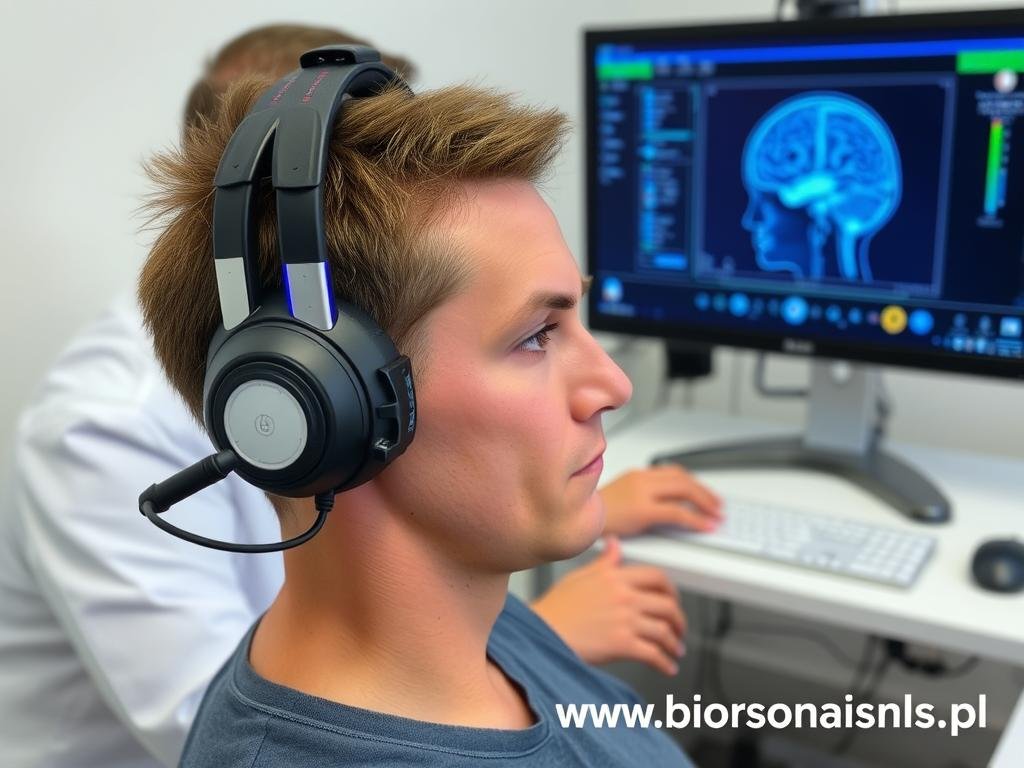 Pacjent podczas badania Biorezonans NLS Pacjent podczas badania Biorezonans NLS