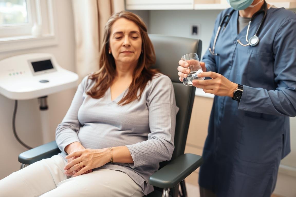 Pacjent przygotowujący się do diagnostyki Biorezonans NLS Pacjent przygotowujący się do diagnostyki Biorezonans NLS