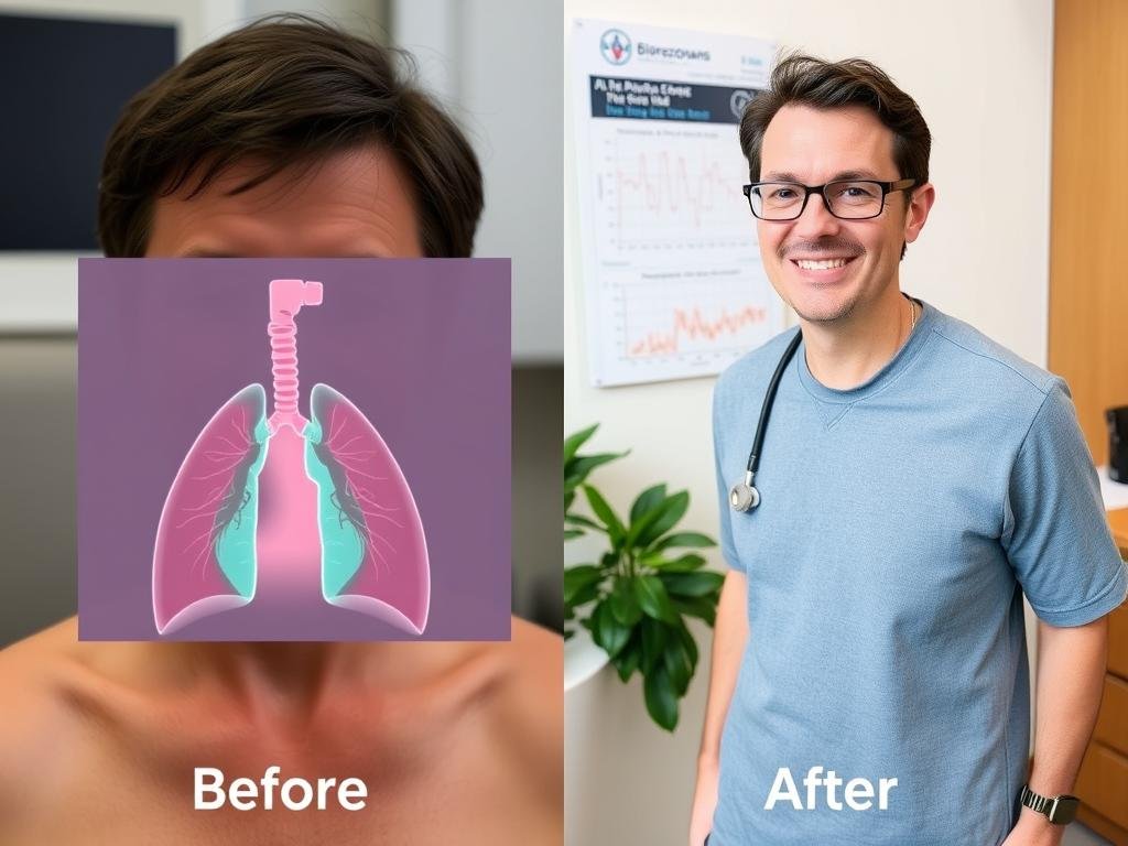 Pacjent z astmą przed i po terapii Biorezonansem NLS Pacjent z astmą przed i po terapii Biorezonansem NLS