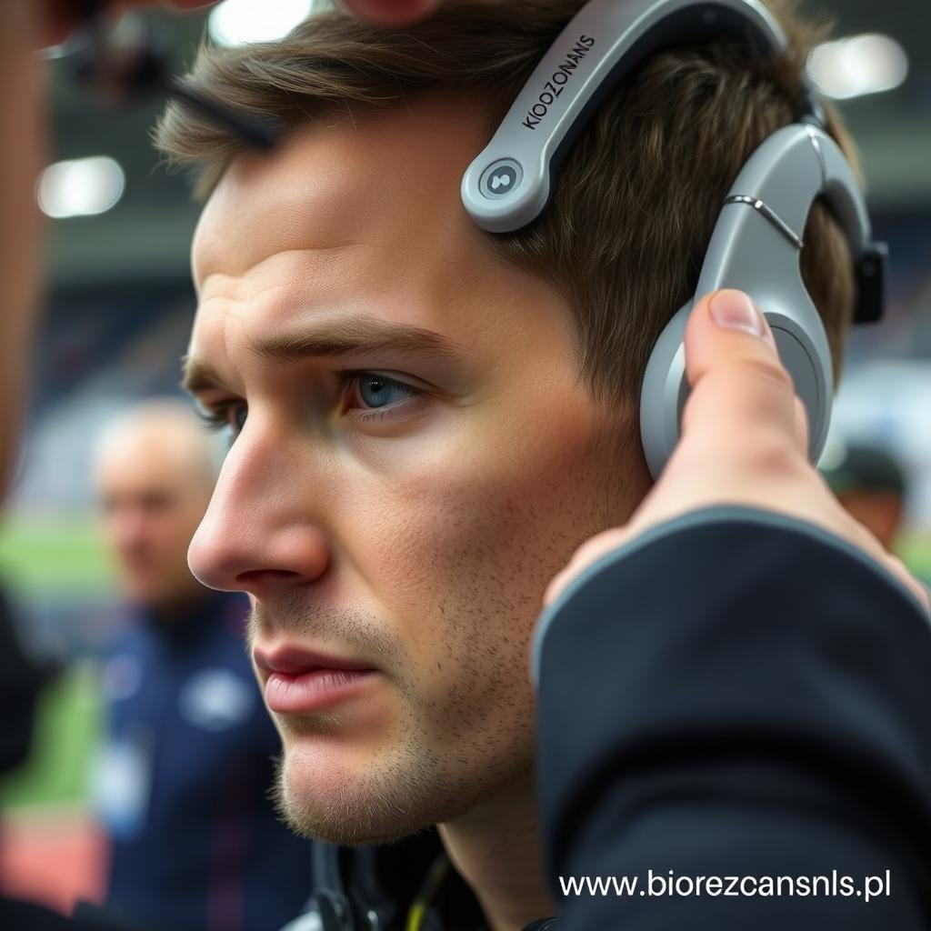 Sportowiec podczas badania Biorezonans NLS Sportowiec podczas badania Biorezonans NLS