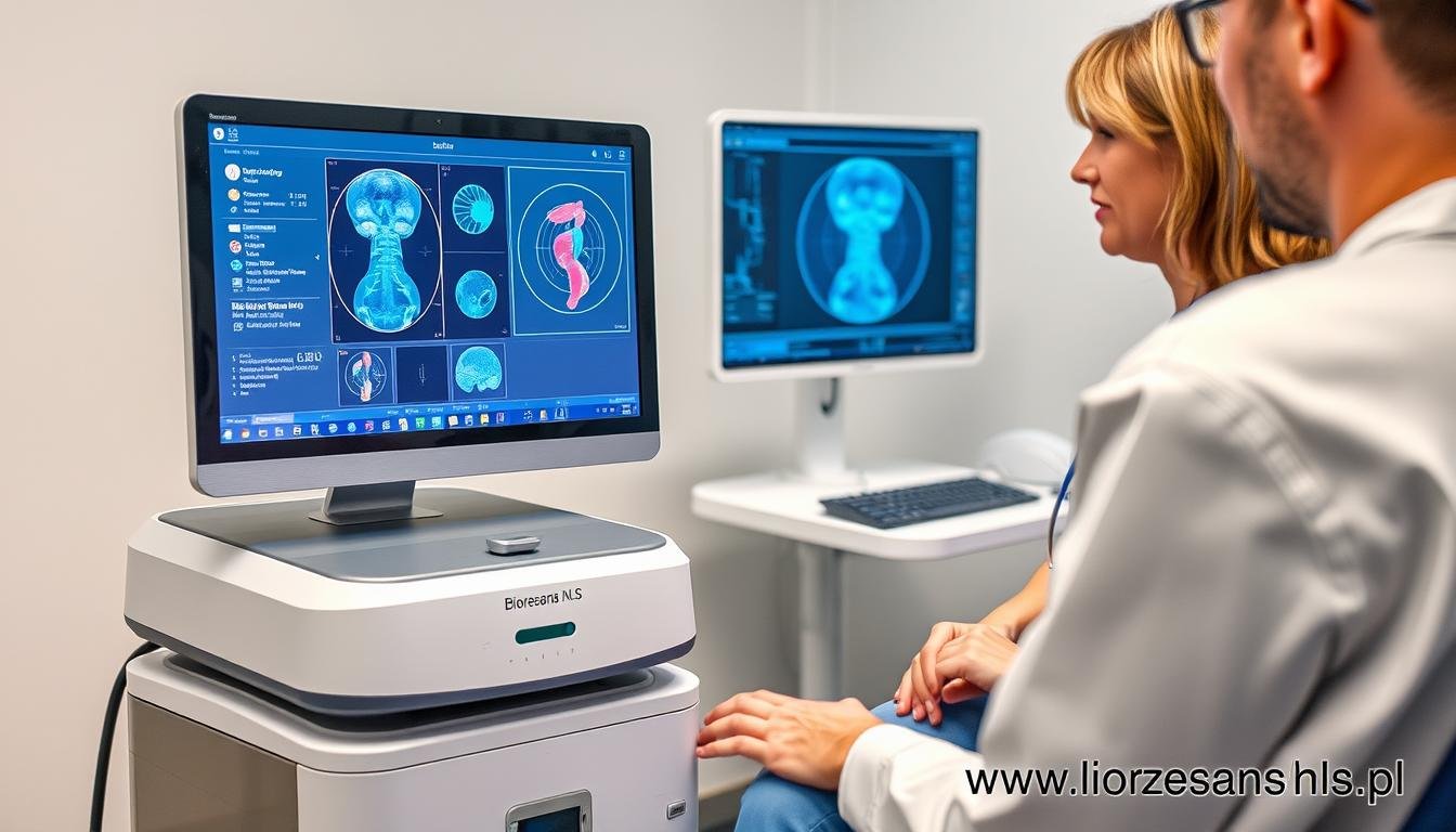 Urządzenie Biorezonans NLS podczas diagnostyki pacjenta
