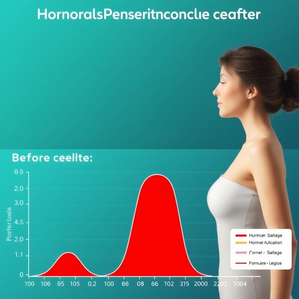 Wykres poziomu hormonów Joanny przed i po terapii Biorezonansem NLS Wykres poziomu hormonów Joanny przed i po terapii Biorezonansem NLS