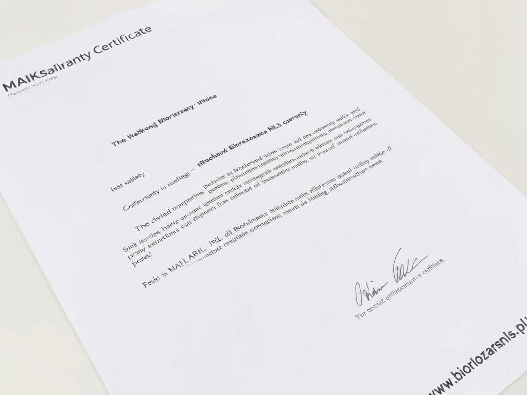 Certyfikat gwarancyjny urządzenia Biorezonans NLS firmy MAIKONG Certyfikat gwarancyjny urządzenia Biorezonans NLS firmy MAIKONG