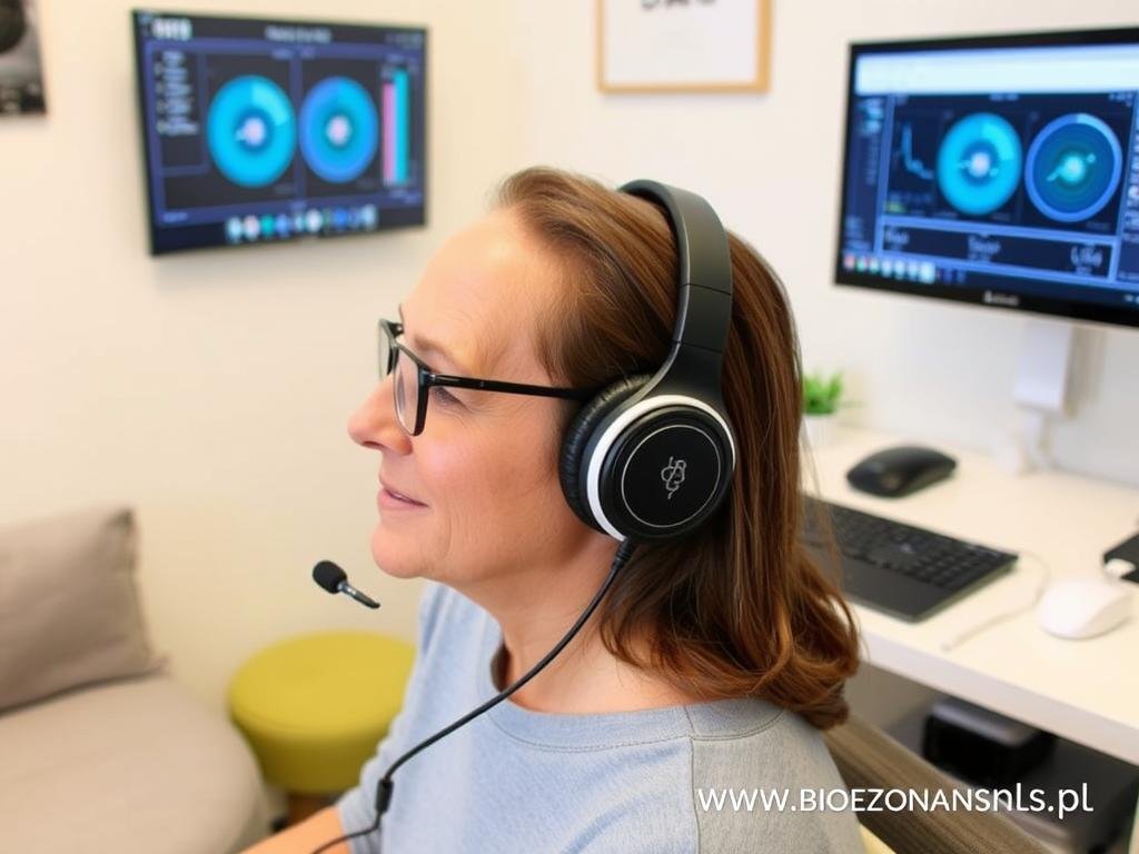 Pacjent podczas badania Biorezonans NLS Pacjent podczas badania Biorezonans NLS