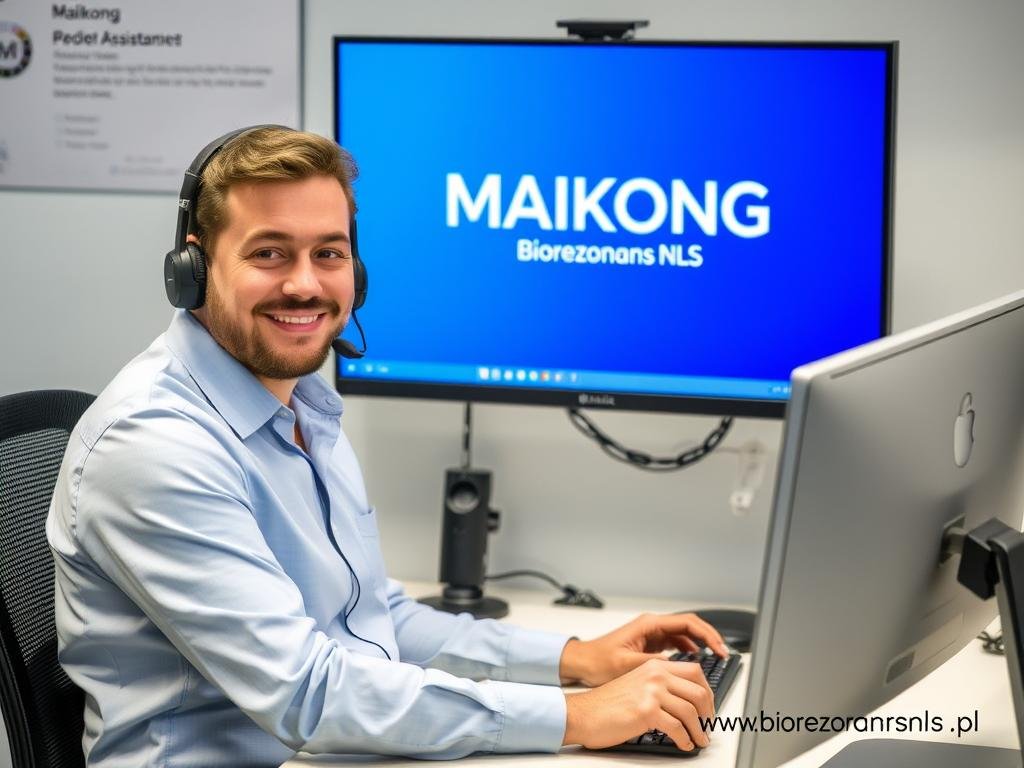 Specjalista MAIKONG udzielający wsparcia technicznego Specjalista MAIKONG udzielający wsparcia technicznego