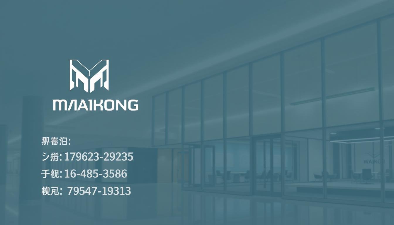 Dane kontaktowe firmy MAIKONG z logo i informacjami teleadresowymi