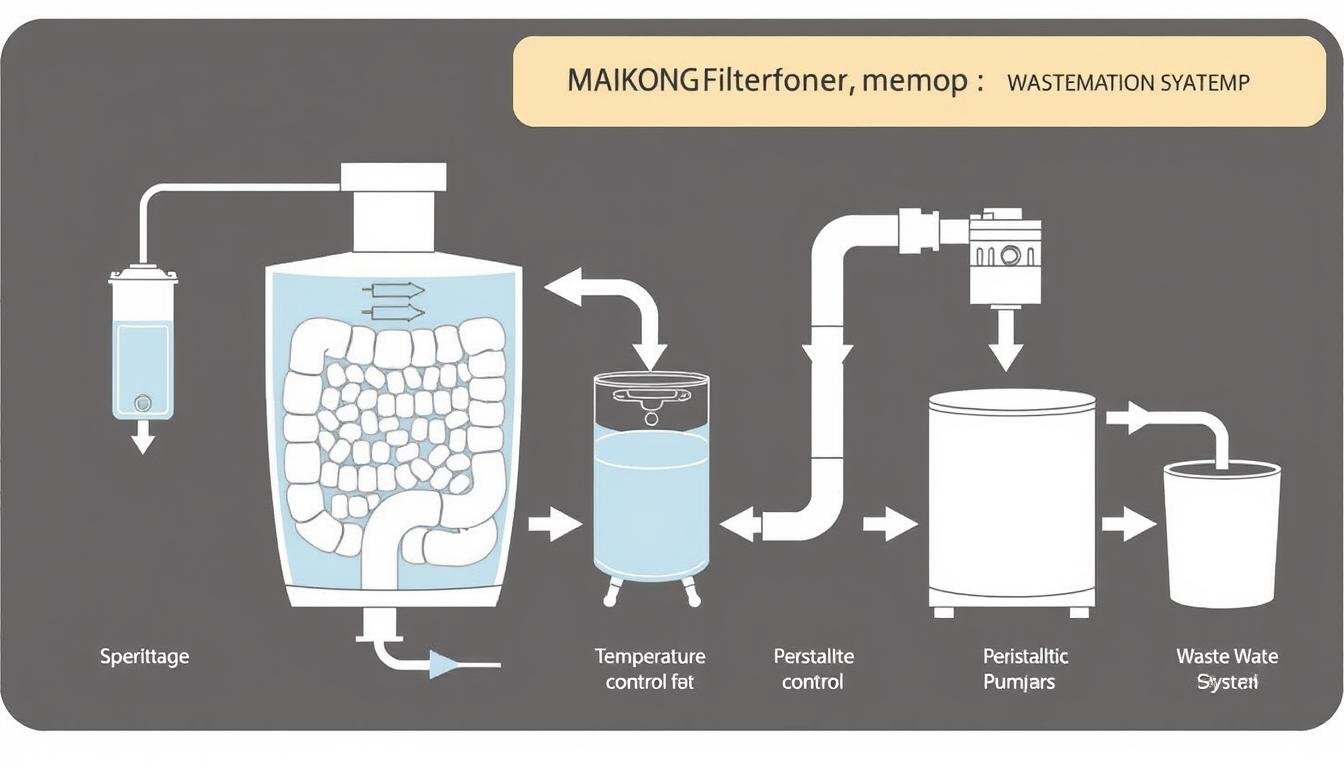 Diagrama del flujo de trabajo del sistema de hidroterapia de colon MAIKONG