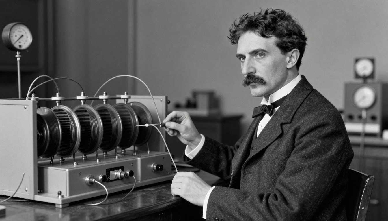 Nikola Tesla w laboratorium - pionier badań nad biorezonansem