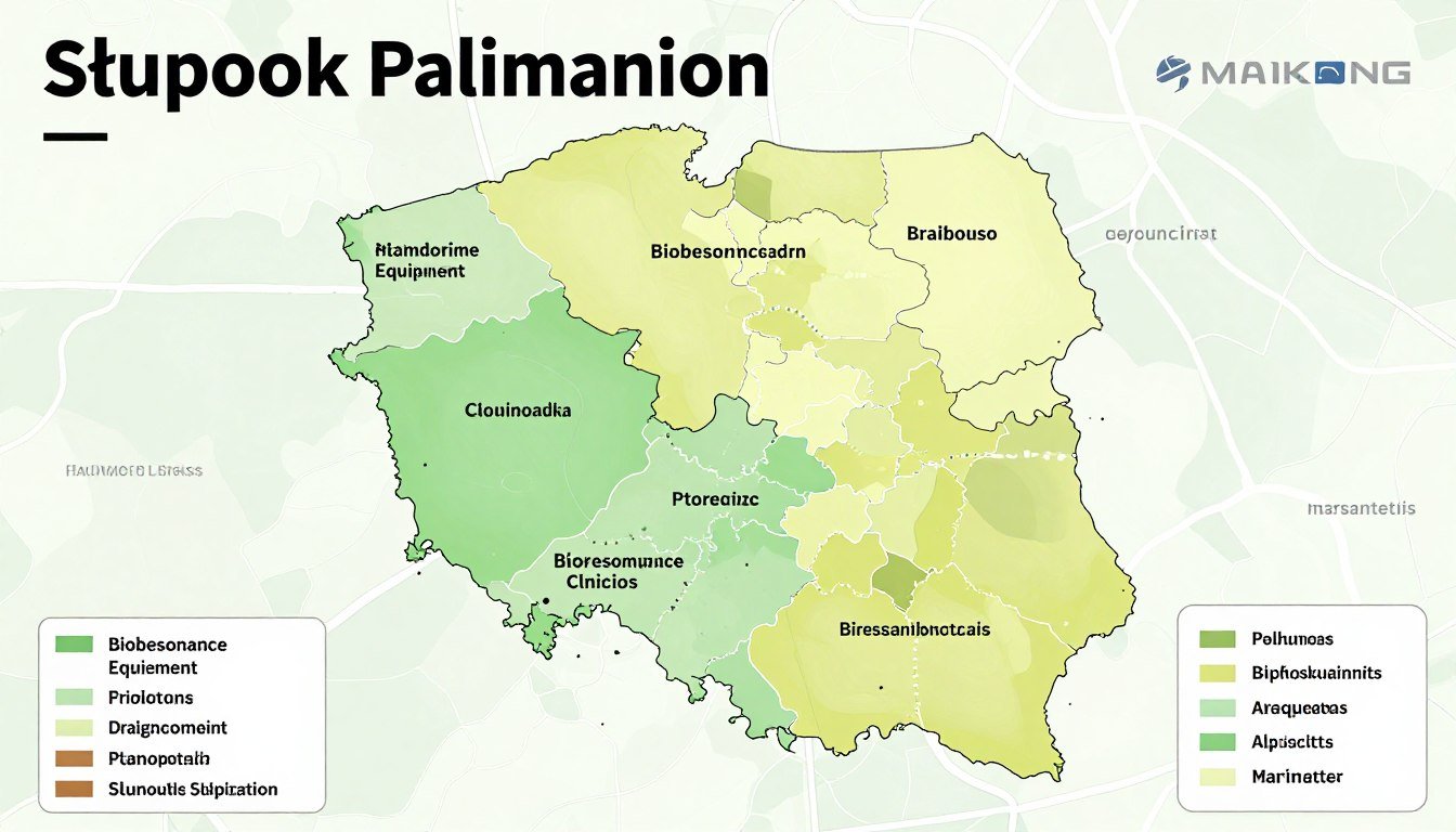 Mapa pokazująca lokalizacje gabinetów biorezonansowych w Słupsku i okolicach