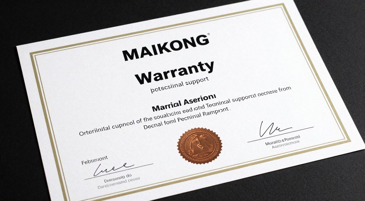 Certyfikat gwarancji i wsparcia technicznego MAIKONG