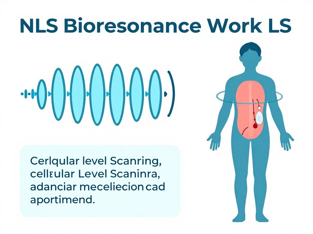 Schemat działania biorezonansu magnetycznego NLS w diagnostyce organizmu